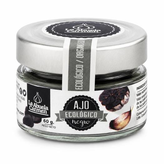 Ajo Negro Dientes Pelados en Bote de Cristal La Abuela Carmen Bio 60g