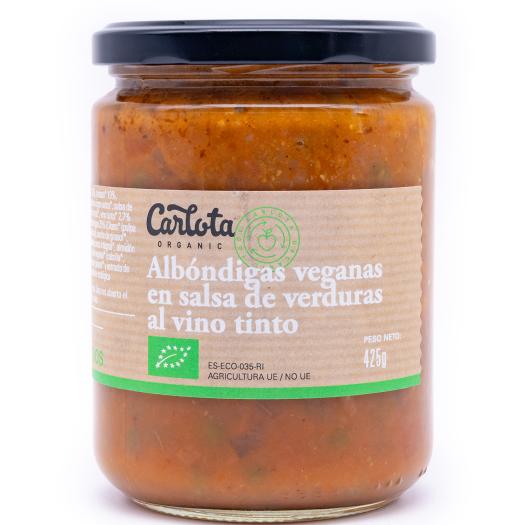 Albóndigas Veganas en Salsa Verduras y Vino Tinto 425g