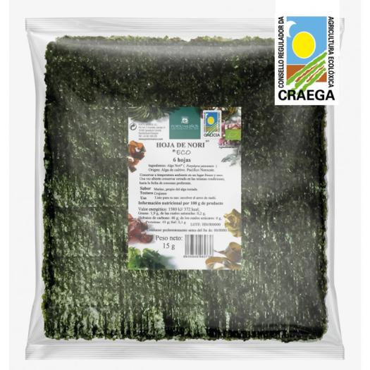 Alga Nori Sushi 6 Hojas PortoMuiños 15g