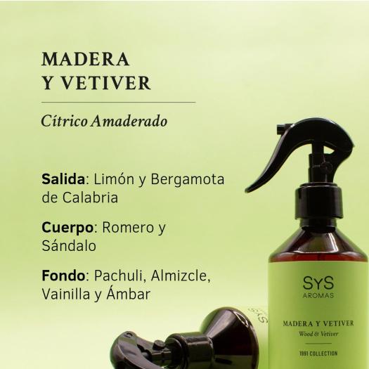 Ambientador Pulverizador 1991 Madera y Vetiver SYS 300ml