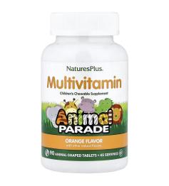 Animal Parade Multivitamínico Naranja Natures Plus 60 Comp Masticables
