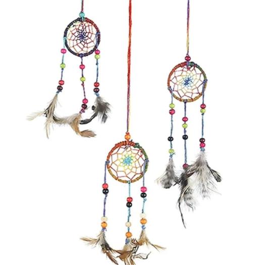 Atrapasueños Cáñamo Arco Iris XS 5.5x20cm