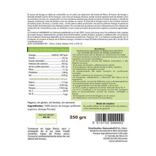 Azúcar de Arenga Bio 250g