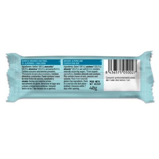 Barrita Raw de Almendras y Anacardos Natruly Bio 40g