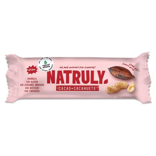 Barrita Raw de Cacao y Cacahuete Natruly Bio 40g