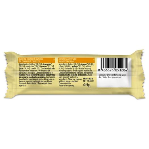 Barrita Raw de Zanahoria y Nueces Natruly Bio 40g