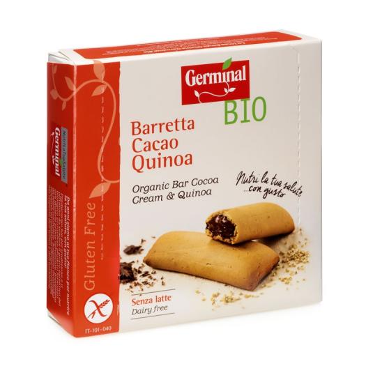 Barritas de Quinoa Rellenas de Crema de Cacao Sin Gluten Germinal Bio 180g
