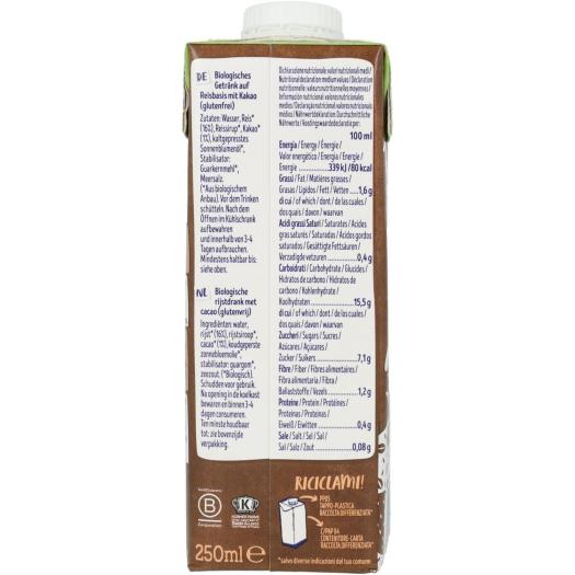 Bebida Mini de Arroz con Cacao IsolaBio Bio 250ml