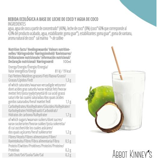 Bebida Vegetal Coco Supreme Abbot Kinneys Bio 1L