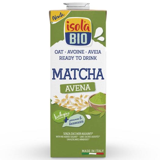 Bebida Vegetal de Avena Matcha IsolaBio Bio 1L