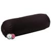 Bolster Yoga Cilíndrico Negro Algodón Orgánico 60x20cm