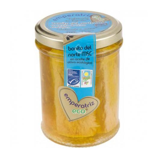 Bonito Bote de Cristal en Aceite de Oliva Emperatriz Bio 200g
