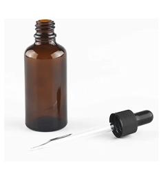 Botella Gotero Frasco de Vidrio Ámbar con Pipeta Cuentagotas 30ml