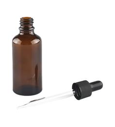 Botella Gotero Frasco de Vidrio Ámbar con Pipeta Cuentagotas 30ml