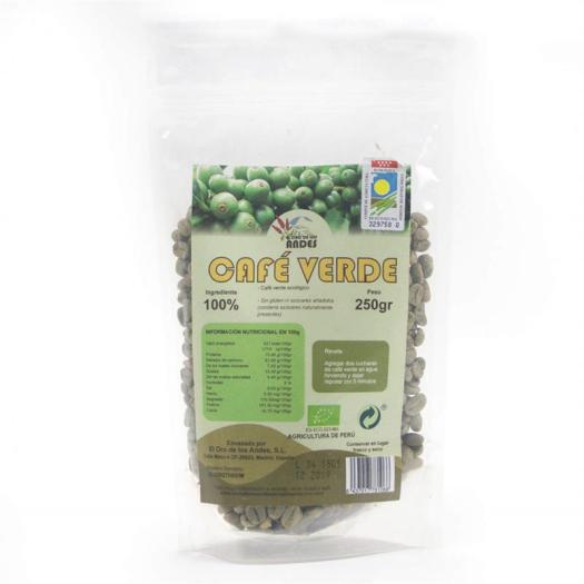 Café Verde en Grano Perú El Oro de los Andes Bio 250g