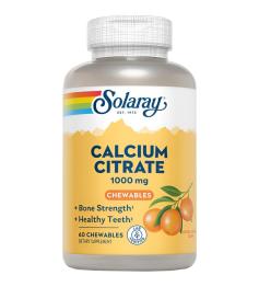 Calcium Citrate Masticable Naranja 1000mg Solaray 60 Comp.