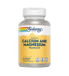 Calcium y Magnesium Solaray 90 VegCaps