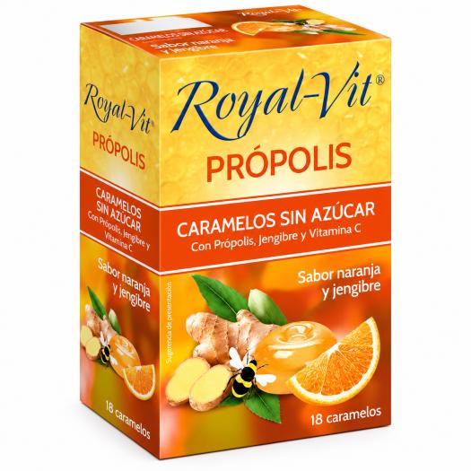 Caramelos de Propóleo con Jenjibre y Naranja Royal-Vit