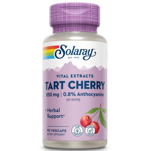 Cereza Ácida Tart Cherry 850g Solaray 90 VegCaps