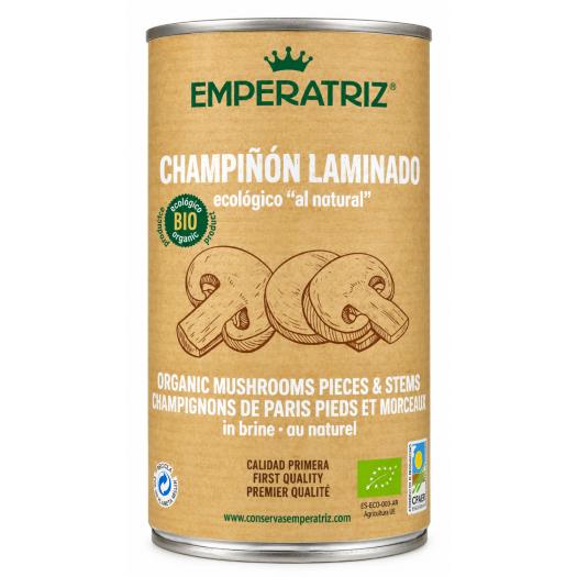 Champiñon Laminado Conserva Lata Emperatriz Bio 355 ml