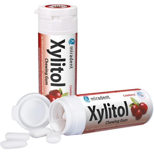 Chicles de Xylitol Sabor Arándano Miradent Bote 30uds