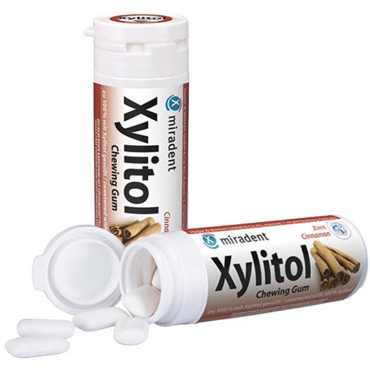 Chicles de Xylitol Sabor Canela Miradent Bote 30uds