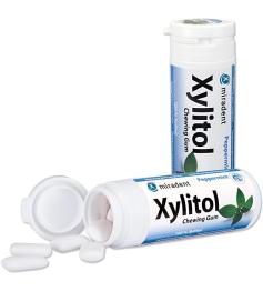 Chicles de Xylitol Sabor Menta Miradent Bote 30uds