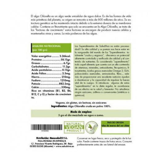 Chlorella en Polvo Salud Viva Bio 125g