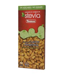 Chocolate con Leche y Almendras con Stevia Convencional 125g