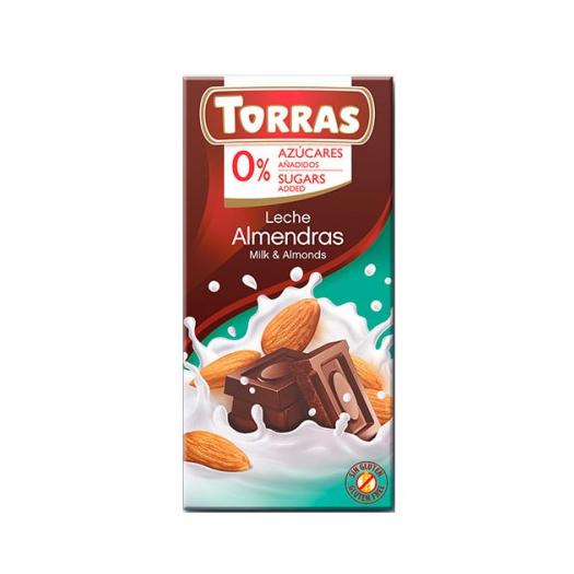 Chocolate con Leche y Almendras Sin Azúcar Classic Convencional 75g