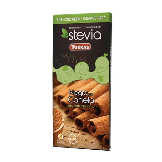 Chocolate con Stevia Negro con Canela Sin Gluten Convencional 125g