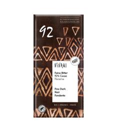 Chocolate Negro 92% Panamá con Azúcar de Coco Bio Vivani 80g