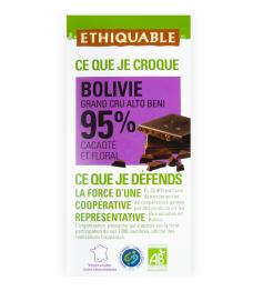 Chocolate Negro 95% Bolivia Ethiquable Bio 100 g
