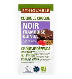 Chocolate Negro con Frambuesa y Quinoa Ethiquable Bio 100g
