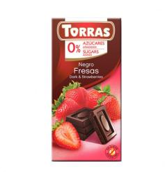 Chocolate Negro con Fresas Sin Azúcar Classic Convencional 75g