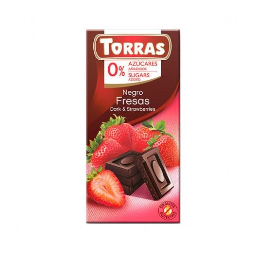 Chocolate Negro con Fresas Sin Azúcar Classic Convencional 75g