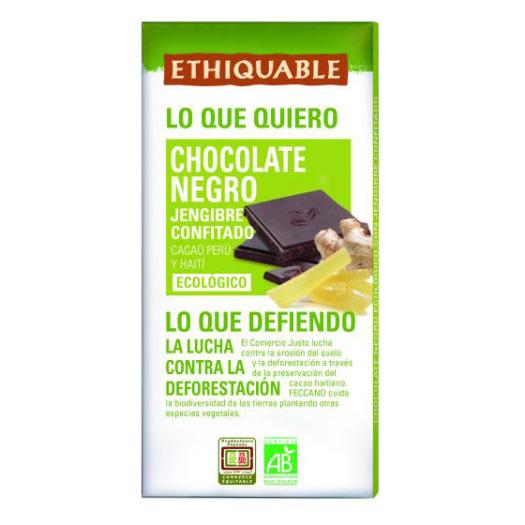 Chocolate Negro con Jengibre Confitado Ethiquable Bio 100g