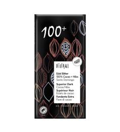 Chocolate Negro Superior 100% con Nibs de Cacao Bio Vivani 80g