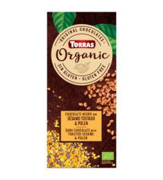 Chocolate Orgánico con Sésamo y Polen Sin Gluten Bio 100g