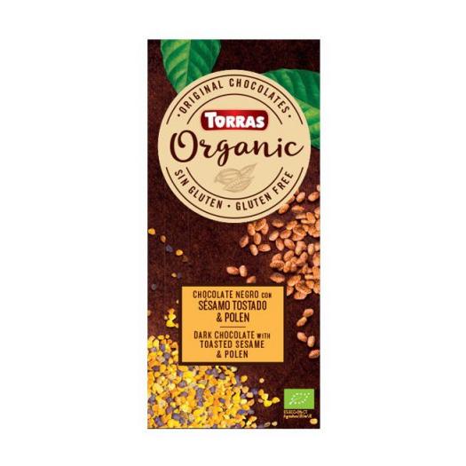 Chocolate Orgánico con Sésamo y Polen Sin Gluten Bio 100g