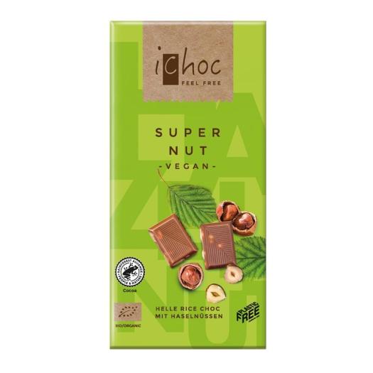 Chocolate Vegano con Avellanas Bio iChoc 80g