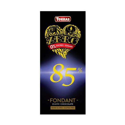 Chocolate ZERO Sin Azúcar Negro 85% Sin Gluten Convencional 100g