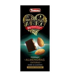 Chocolate ZERO Sin Azúcar Negro con Almendras Sin Gluten Convencional 150g