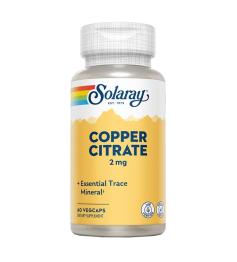 Cobre Citrato Solaray 60 VegCaps