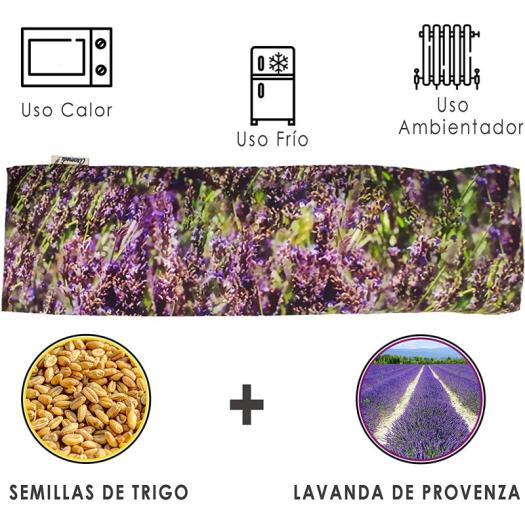 Cojín Terapéutico con Funda Lavanda Aromedi 15x48cm