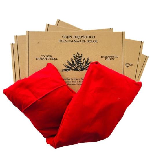 Cojín Terapéutico con Funda Roja Aromedi 15x48cm