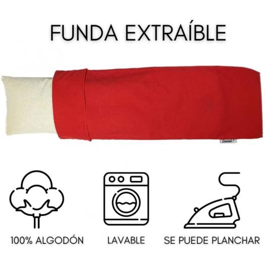 Cojín Terapéutico con Funda Verde Aromedi 15x48cm