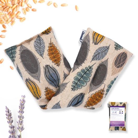 Cojín Terapéutico de Loneta con Hojas Aromedi 15x48cm