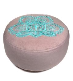 Cojín Zafu de Meditación Loto Algodón Orgánico 33x12cm