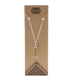 Colgante de Cuarzo de Roca con Cadena Corte Clásico